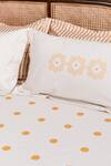 Kyoona_Yellow 100% Cotton Printed The Iktara Bedsheet Set _Online_at_Aza_Fashions