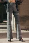 AKHL_Black Tulle Embroidered Hand Textured Trousers _Online_at_Aza_Fashions
