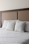 H2H_White Linen Diamond Pattern Bedcover Set_Online_at_Aza_Fashions