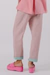 Tussah By Siddhi Shah Pink Cotton Chequered Pant Online at Aza Fashions Tussah By Siddhi Shah_Pink Cotton Chequered Pant _Online_at_Aza_Fashions