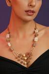 Buy_Swabhimann_Gold Plated Pearl Embellished Layered Necklace _Online_at_Aza_Fashions