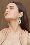 Saga Jewels_Green Stone Emerald Doublet Earrings _Online_at_Aza_Fashions
