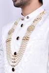 Nazaakat by Samara Singh_Off White Long Bead Layered Mala_Online_at_Aza_Fashions
