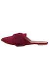 Adorn My Wish_Maroon Faux Fur Mules _Online_at_Aza_Fashions