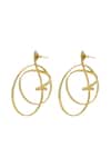 Ishhaara_Gold Plated Intertwined Whip Waves Earrings _Online_at_Aza_Fashions