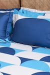 Kyoona_Blue 100% Cotton Scallop Pattern The Echo Bedcover Set _Online_at_Aza_Fashions