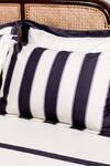 Kyoona_Blue 100% Cotton Printed The Bageecha Stripe Bedsheet Set _Online_at_Aza_Fashions