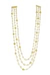 Buy_Ishhaara_Gold Plated Layered Baroque Pearl Necklace _Online_at_Aza_Fashions