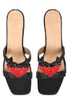 Kaltheos_Black Embellished Grace Devil Heart Heels _Online_at_Aza_Fashions