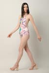 Limerick by Abirr N' Nanki_Multi Color 82% Polyester Engineered Print Paisley Edie Monokini  _Online_at_Aza_Fashions