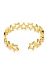 The Jewel Factor_Gold Plated Stone Star Shape Embellished Bangle_Online_at_Aza_Fashions