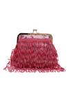 Richa Gupta_Sequin And Fringe Detail Clutch_Online_at_Aza_Fashions