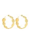 Ishhaara_Gold Plated Checkered Pattern Hoops _Online_at_Aza_Fashions