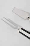 Table Manners_Black Ss/bone On Your Stripes Cheese Knives Set_Online_at_Aza_Fashions