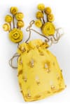 Vareli Bafna_Yellow Sand Tie-dyed Potli Bag _Online_at_Aza_Fashions