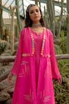 Kacha Tanka Pink Dupion Art Silk And Cotton Satin Hand Embroidery Danka Jacket Kurta Set Online at Aza Fashions Kacha Tanka_Pink Dupion Art Silk And Cotton Satin Hand Embroidery Danka Jacket Kurta Set _Online_at_Aza_Fashions