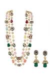Buy_Ishhaara_Gold Plated Stones Multi Beaded Long Necklace Set _Online_at_Aza_Fashions