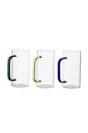 H2H_White Glass Rainbow Square Tall Mug Set Of 6 _Online_at_Aza_Fashions