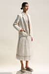 Urvashi Kaur_Off White Handloom Cotton Collared Sabi Notched Lapel Jacket _Online_at_Aza_Fashions