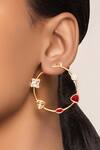 Buy_Confluence_Multi Color Swarovski Crystals Circular Hoops Earrings_at_Aza_Fashions