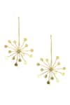 Ishhaara_Gold Plated Dandelion Pattern Earrings _Online_at_Aza_Fashions