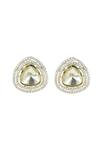 Ishhaara_Silver Plated Diamonds, Stones Embellished Stud Earrings _Online_at_Aza_Fashions