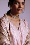 Shorshe Clothing_Pink Hand Embroidered And Embellished Gota Work Handwoven Dupatta _Online_at_Aza_Fashions