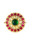 Ishhaara_Red Stones Embellished Ring _Online_at_Aza_Fashions