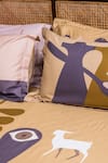 Kyoona_Green 100% Cotton Printed The Basharat Animal Bedsheet Set _Online_at_Aza_Fashions
