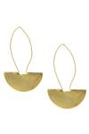 Ishhaara_Gold Plated Taco Shaped Dangler Earrings _Online_at_Aza_Fashions