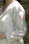 Raiman_Off White Chanderi Embroidery V-neck Anarkali Set _Online_at_Aza_Fashions