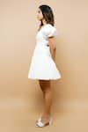 Buy_Ahi Clothing_White Poplin  Lining V Neck Tiered Short Dress _Online_at_Aza_Fashions