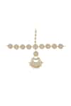 Buy_Ishhaara_Gold Plated Pearl Stone Embellished Sheeshpatti _Online_at_Aza_Fashions