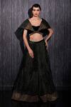 Shilpi Gupta Black Silk, Velvet Beads Sweetheart Neck Embroidered Blouse And Lehenga Set Online at Aza Fashions Shilpi Gupta_Black Silk, Velvet Beads Sweetheart Neck Embroidered Blouse And Lehenga Set _Online_at_Aza_Fashions