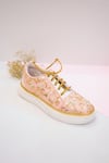 Around Always_Peach Aries Embroidered Sneakers _Online_at_Aza_Fashions