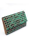 Buy Alor Bags Green Crystals Makhmali Envelope Clutch at Aza Fashions Buy_Alor Bags_Green Crystals Makhmali Envelope Clutch _at_Aza_Fashions