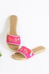 Buy_Sole House_Pink Logo Embroidered Tassel Sliders _at_Aza_Fashions