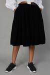 Shop_Quod_Black Velvet Skorts_at_Aza_Fashions