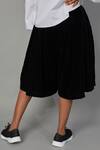 Quod_Black Velvet Skorts_Online_at_Aza_Fashions