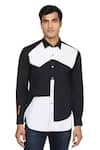 Buy_Noonoo_Black Giza Cotton Striped Slim-fit Shirt _at_Aza_Fashions