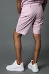 Buy_House of Three_Pink Cotton Poplin Printed Jewel Mural Hawaiian Shorts  _Online_at_Aza_Fashions