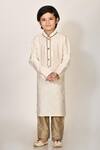Buy Petite Pomme Cream Cotton, Silk Embroidery Kurta And Pant Set at Aza Fashions Buy_Petite Pomme_Cream Cotton, Silk Embroidery Kurta And Pant Set _at_Aza_Fashions