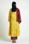 Shop_Payal Pratap_Maroon Embroidery Gazania Scarf _at_Aza_Fashions