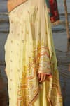 Shop_Gopi Vaid_Yellow Georgette And Cotton Silk Print & Mariya Tunic & Pant Set  _at_Aza_Fashions