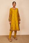 Buy Sue Mue Yellow Tussar, Georgette, Lycra, Crepe, Organza Embroidery, Gada Kurta Set Online at Aza Fashions Buy_Sue Mue_Yellow Tussar, Georgette, Lycra, Crepe, Organza Embroidery, Gada Kurta Set _Online_at_Aza_Fashions