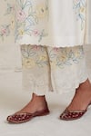 Buy_Sue Mue_Off White Handwoven Pure Chanderi Embroidered Patchwork Aima Kurta Pant Set _Online_at_Aza_Fashions