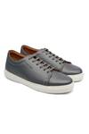 Rapawalk_Grey Lace Up Leather Sneakers  _Online_at_Aza_Fashions