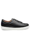 Shop_Rapawalk_Black Lace Up Leather Sneakers  _Online_at_Aza_Fashions