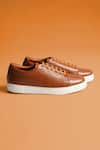 Buy_Rapawalk_Brown Lace Up Leather Sneakers  _at_Aza_Fashions