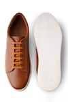 Shop_Rapawalk_Brown Lace Up Leather Sneakers  _at_Aza_Fashions